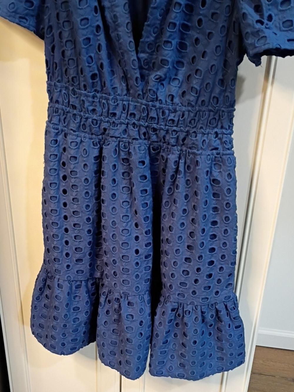 Cynthia Rowley Blue Eyelet Dress Size Xs Nwt - Picture 3 of 5